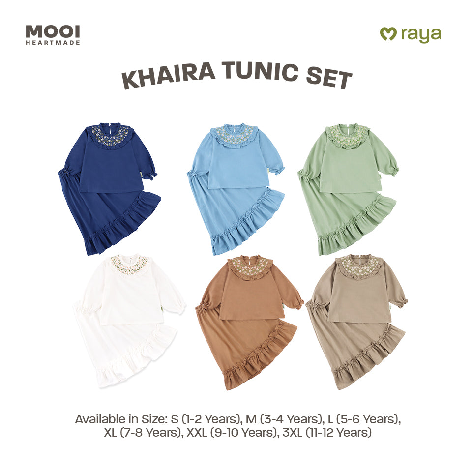 Mooi Setelan Anak Perempuan Raya Collection Khaira Tunic Set