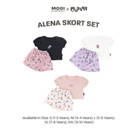 Mooi X Muklay Setelan Anak Perempuan Alena Skort Set
