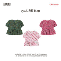 Mooi Atasan Anak Perempuan Christmas Collection Claire Top