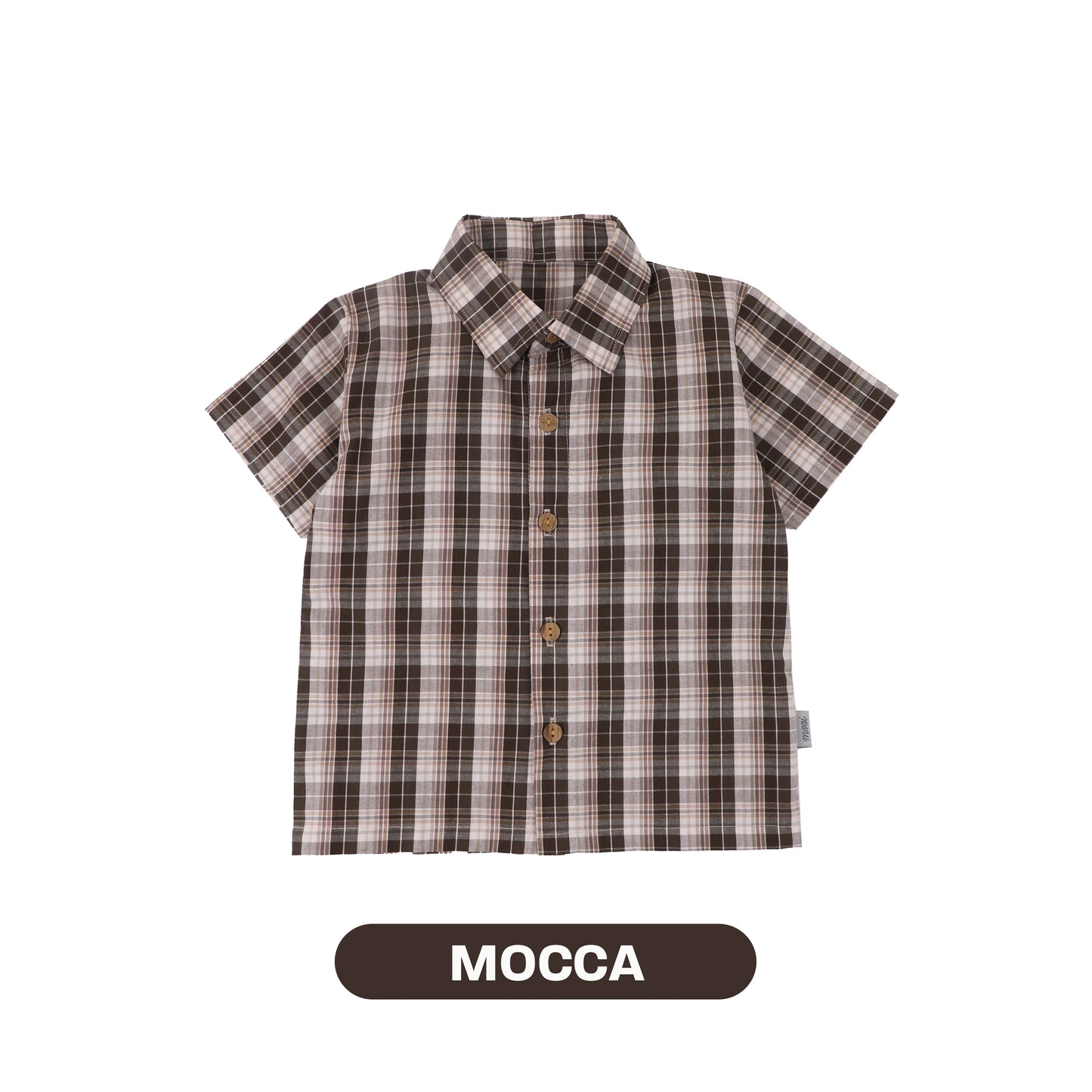 Mooi Kemeja Anak Laki-laki Kemeja Katun Motif Ethan Shirt