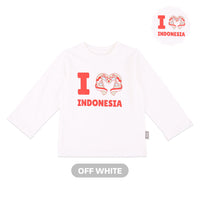 Mooi Merdeka Kaos Kemerdekaan 17 Agustus T-shirt Anak Merdeka Long Sleeve Tee I Love Indonesia
