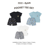 Mooi X Muklay Setelan Anak Pocket Tee Set