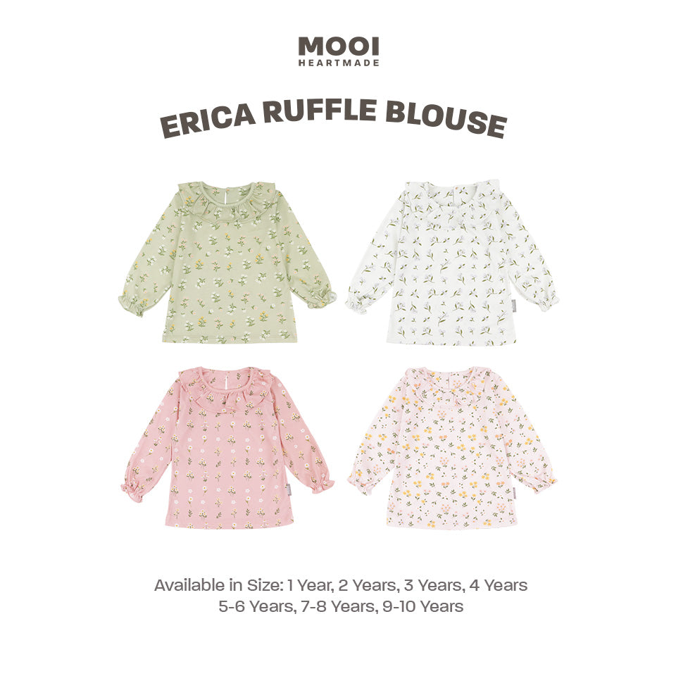 Mooi Atasan Anak Perempuan Erica Ruffle Top