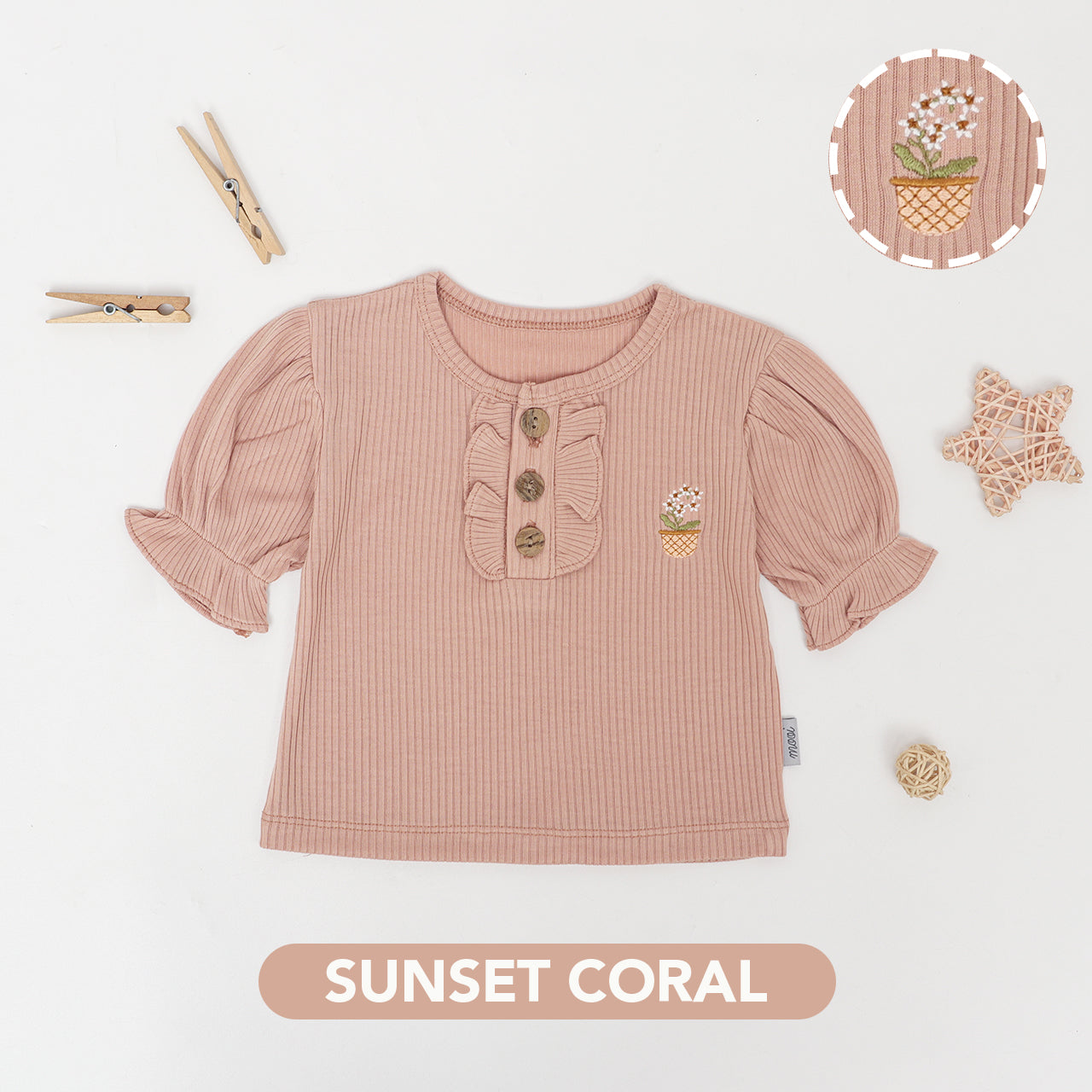 Mooi Atasan Anak Perempuan Jenna Rib Top V.1