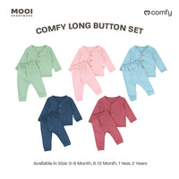 Mooi Setelan Panjang Bayi Comfy Baby Long Button Set