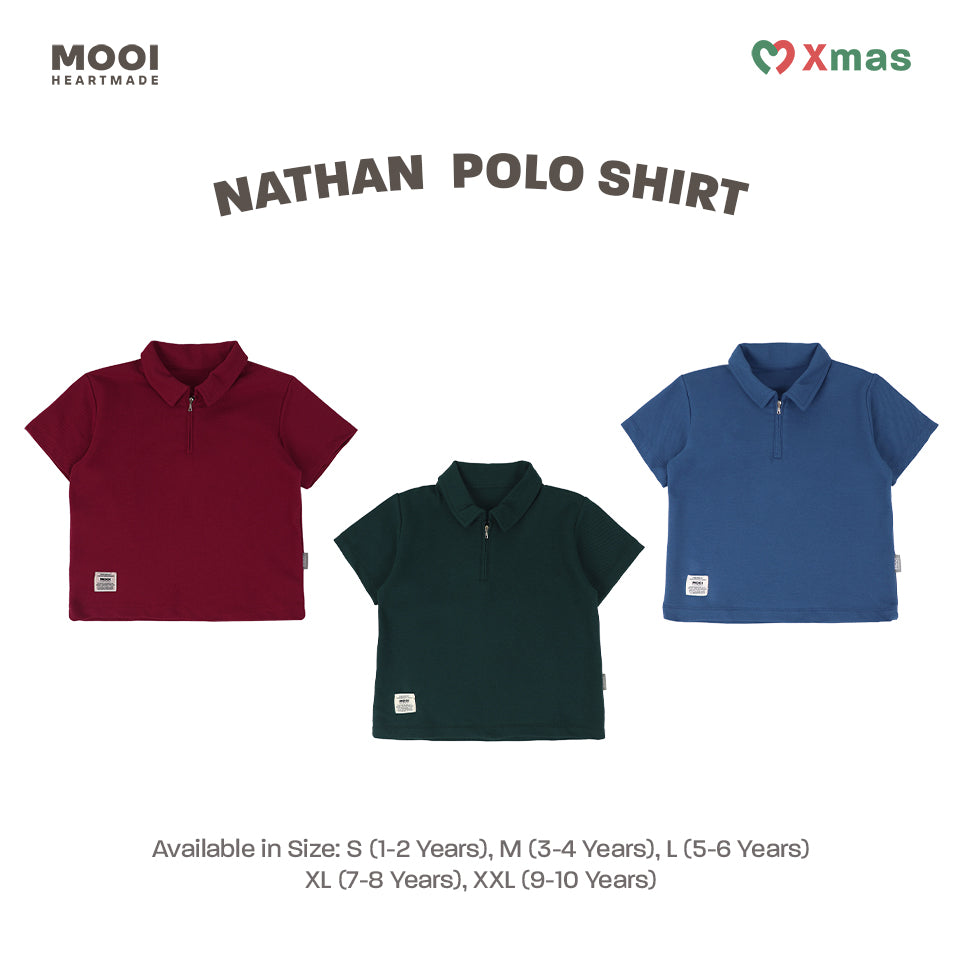 Mooi Kemeja Anak Laki-laki Christmas Nathan Polo Shirt