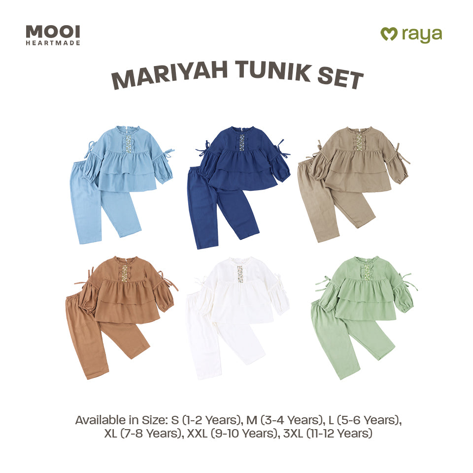 Mooi Setelan Anak Perempuan Raya Collection Mariyah Tunic Set