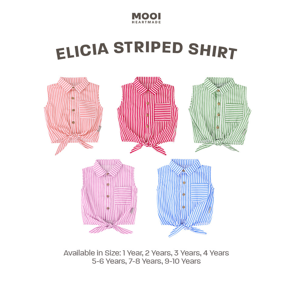Mooi Kemeja Anak Perempuan Elicia Striped Shirt