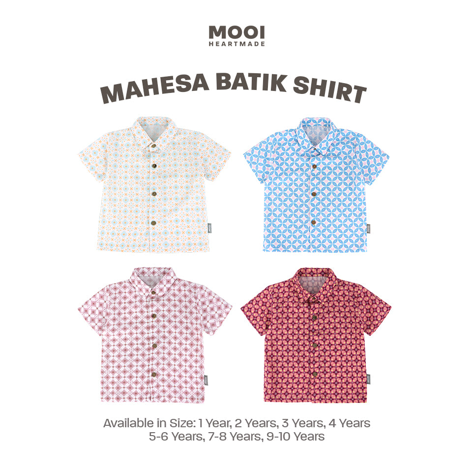 Mooi Atasan Batik Kemeja Anak Laki-Laki Mahesa Batik Shirt
