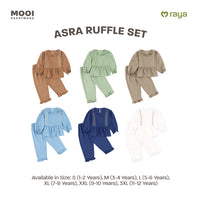Mooi Setelan Anak Perempuan Raya Collection Asra Tunic Ruffle Set