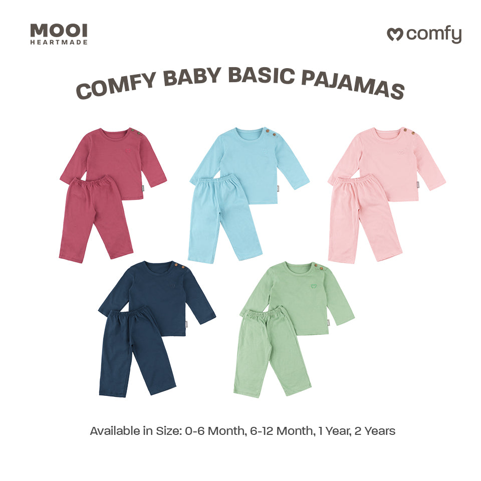 Mooi Setelan Piyama Bayi Comfy Baby Basic Pajamas