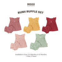 Mooi Setelan Anak Perempuan Rumi Rib Ruffle Set