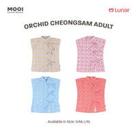 Mooi Atasan Dewasa Perempuan Lunar Collectin Orchid Cheongsam Top Adult