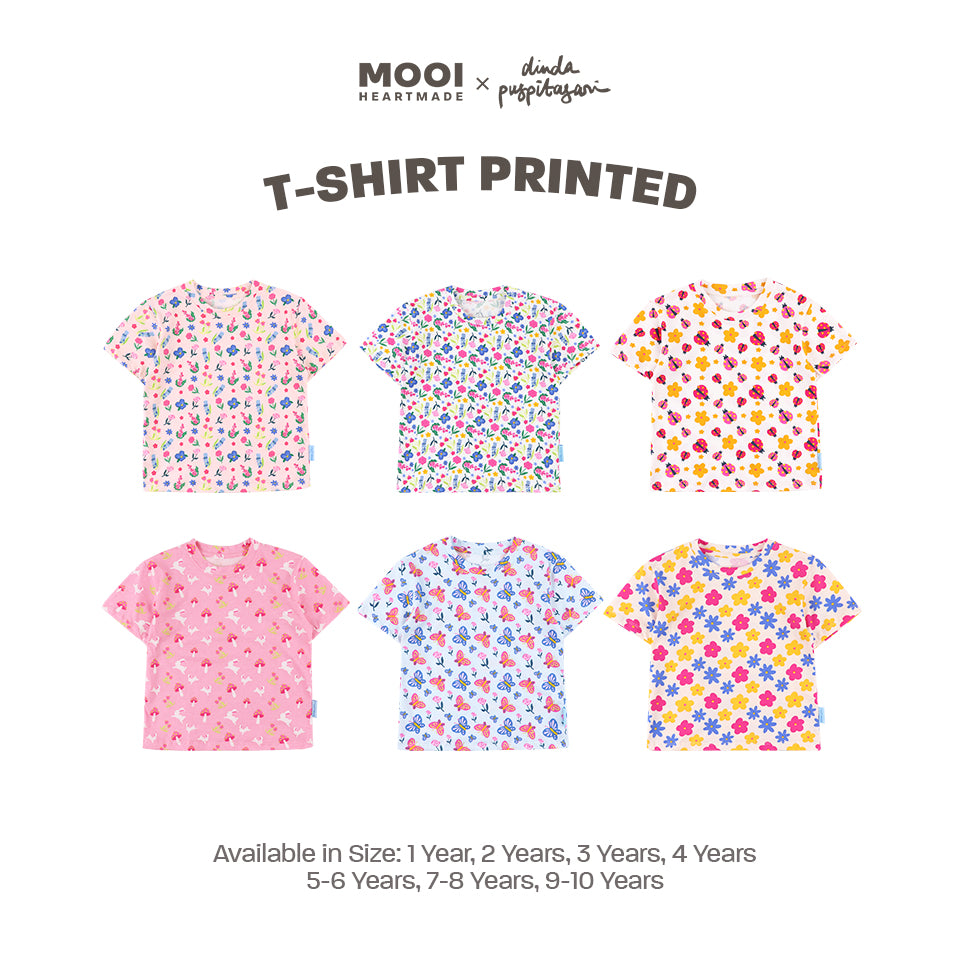 Mooi X Dinda Puspitasari Atasan Anak Perempuan T-shirt Tee