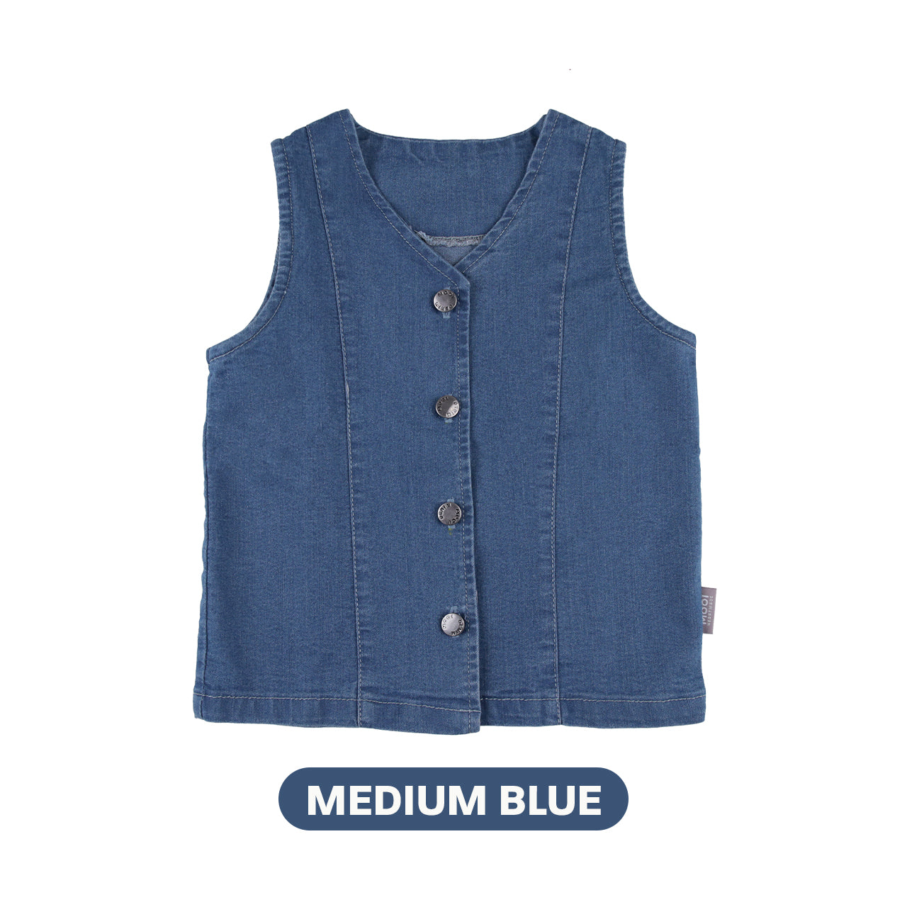 Mooi Atasan Anak Perempuan Viola Denim Top