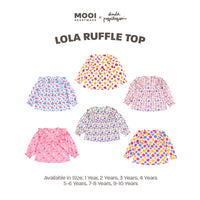 Mooi X Dinda Puspitasari Atasan Anak Perempuan Lola Top Ruffle