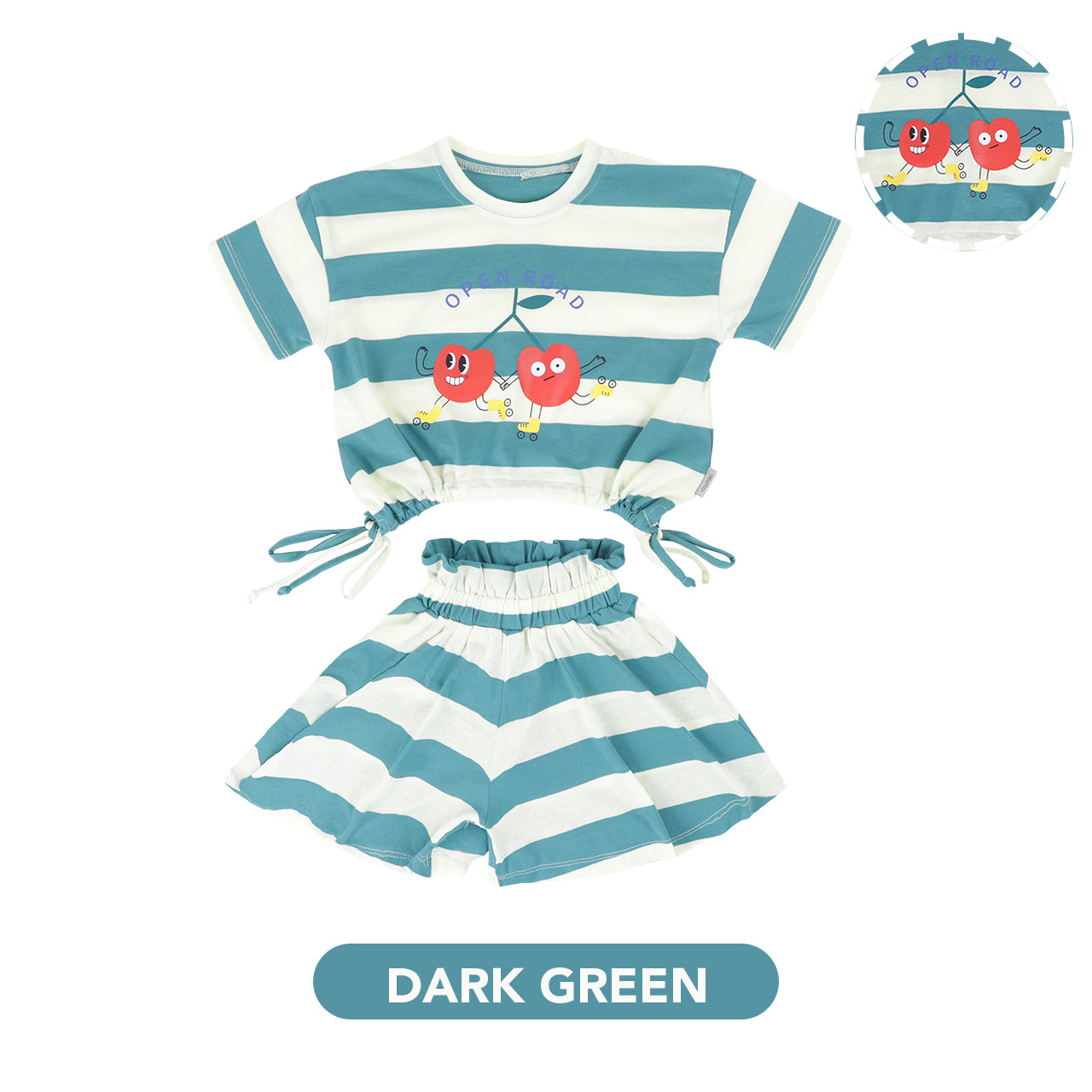 Mooi Setelan Anak Perempuan Nicole Striped Set