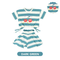 Mooi Setelan Anak Perempuan Nicole Striped Set