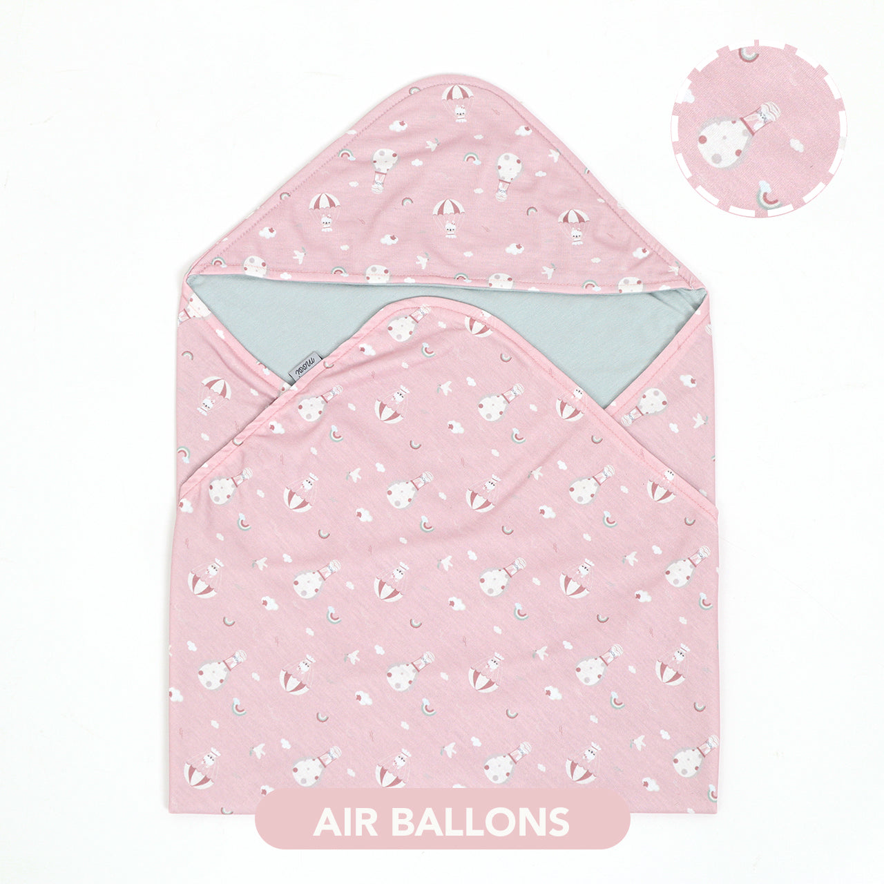 Mooi Hooded Cotton Blanket Selimut Topi Bayi