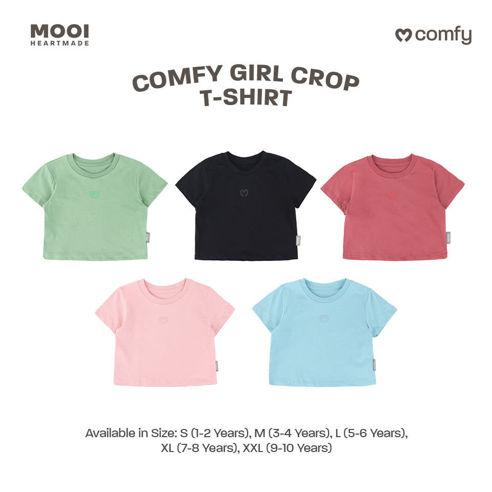 Mooi Kaos Anak Perempuan Comfy Girls Crop T-shirt
