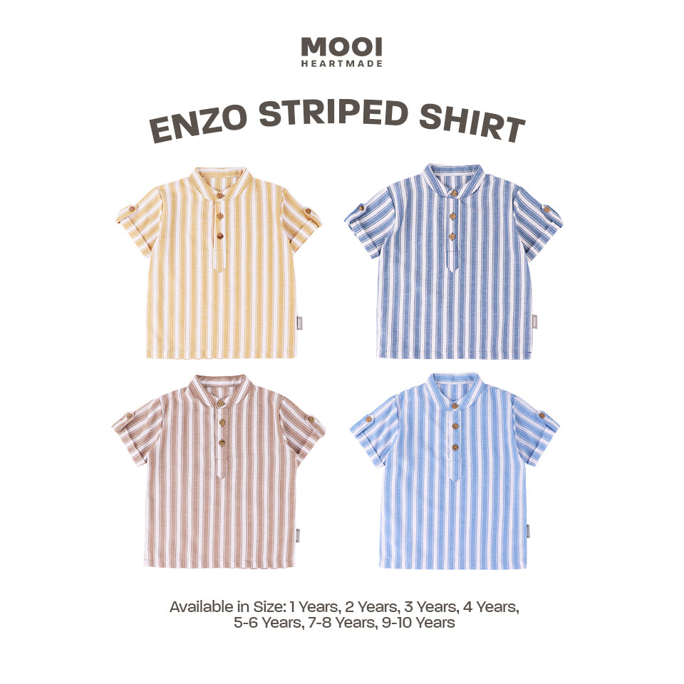 Mooi Kemeja Anak Laki-laki Enzo Striped Shirt