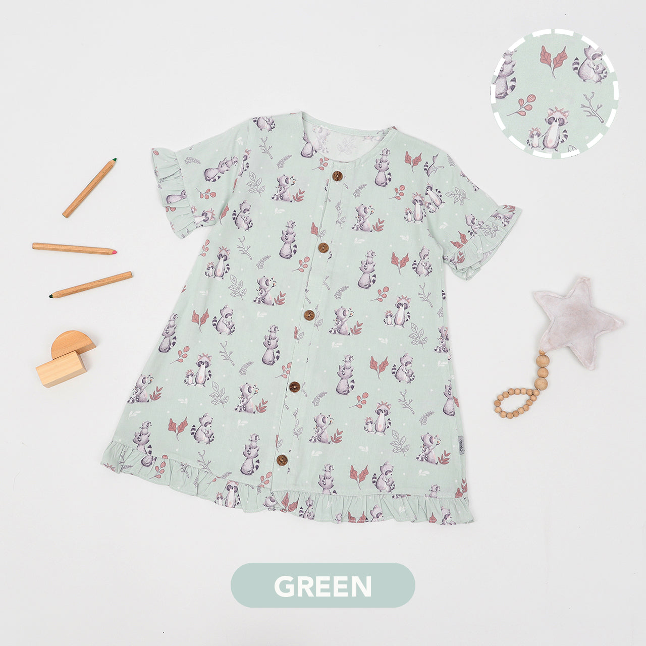 Mooi x Big Bear & Bird Piyama Anak Dress Pajamas Kids