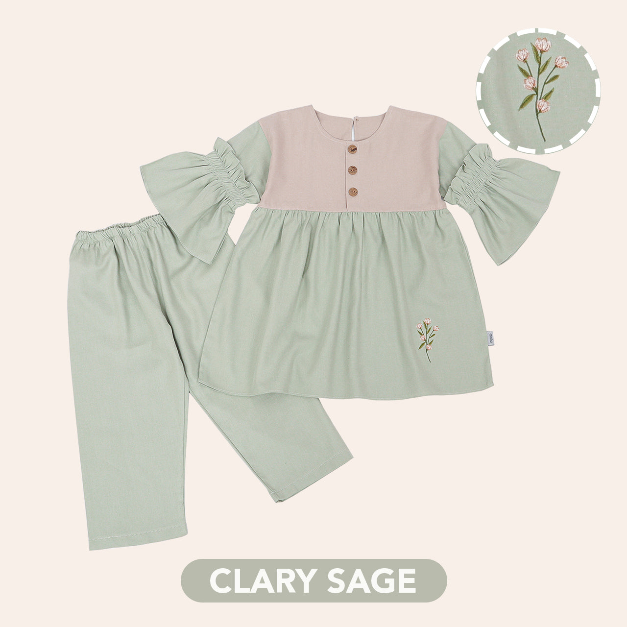 Mooi Setelan Anak Perempuan Raya Collection Tisha Tunik Set