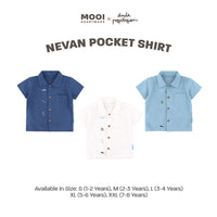 Mooi X Dinda Puspitasari Kemeja Anak Laki-laki Nevan Pocket Shirt