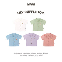 Mooi Atasan Anak Perempuan Lily Ruffle Top