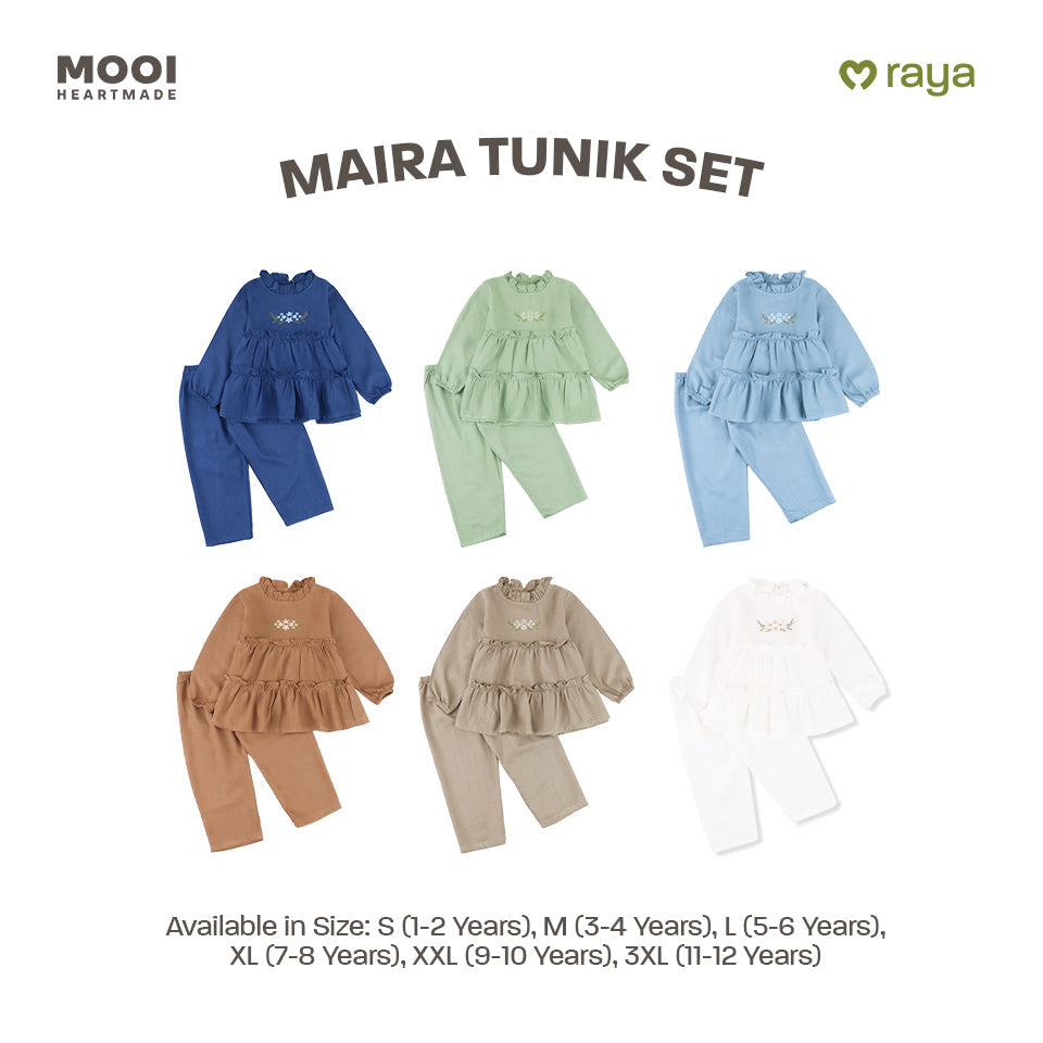Mooi Setelan Anak Perempuan Raya Collection Maira Tunik Set