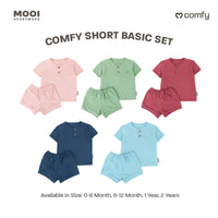Mooi Setelan Bayi Comfy Baby Short Basic Set