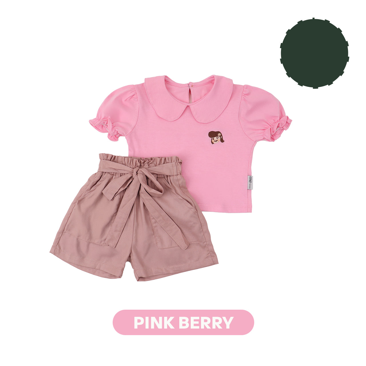 Mooi x Jumbo Setelan Anak Perempuan Meri Collar Set