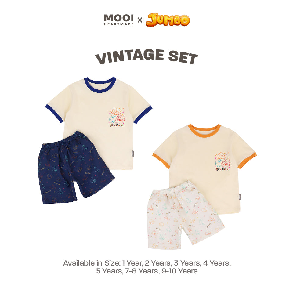 Mooi x Jumbo Setelan Anak Vintage Set