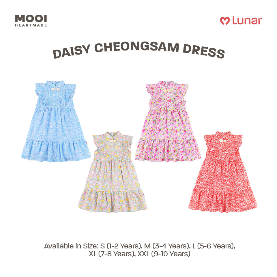 Mooi Dress Anak Perempuan Lunar Collection Daisy Cheongsam Dress