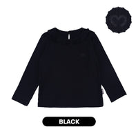 Mooi Atasan Lengan Panjang Anak Perempuan Comfy Rib Ruffle Long Sleeve Top