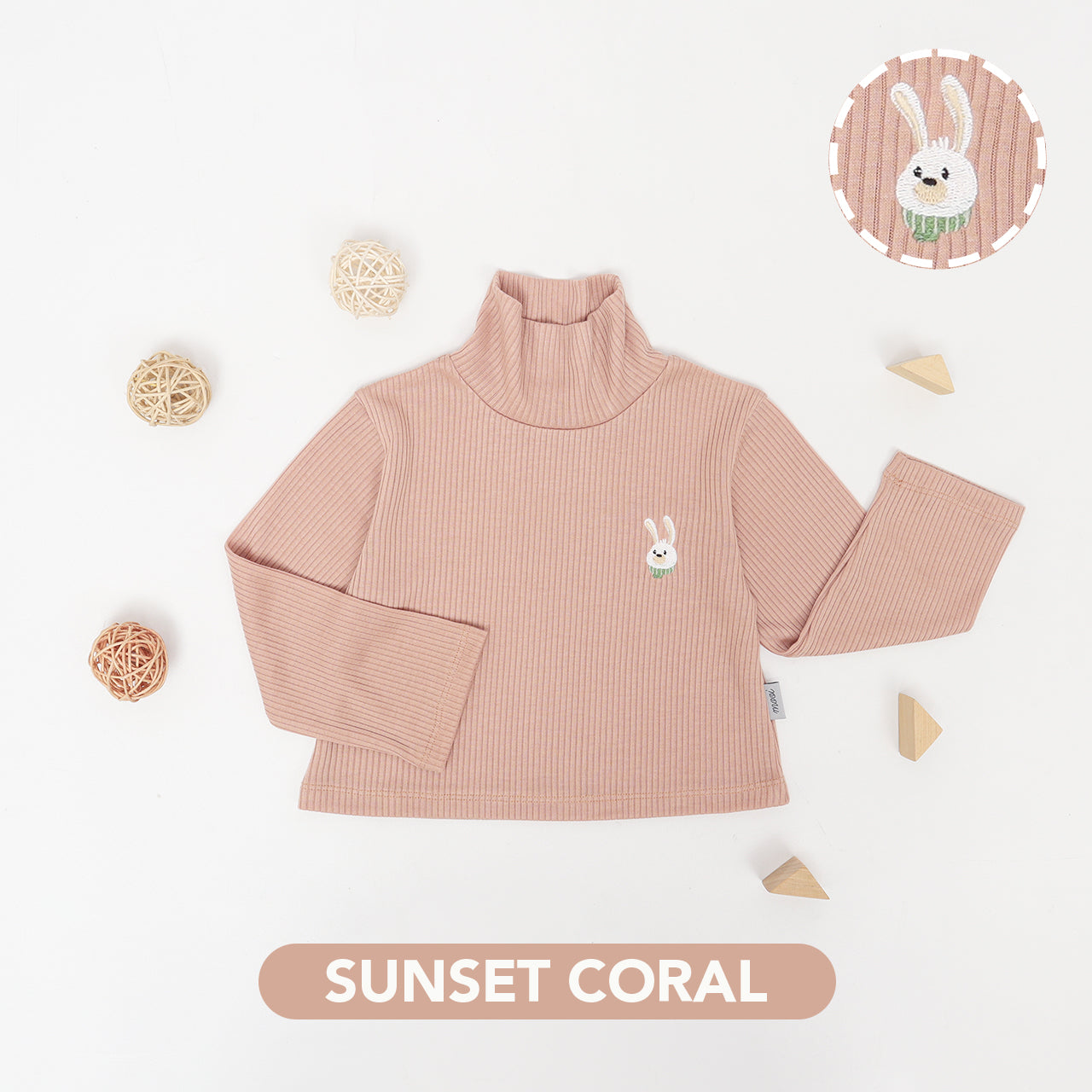 Mooi Atasan Anak Turtle Neck Top V1