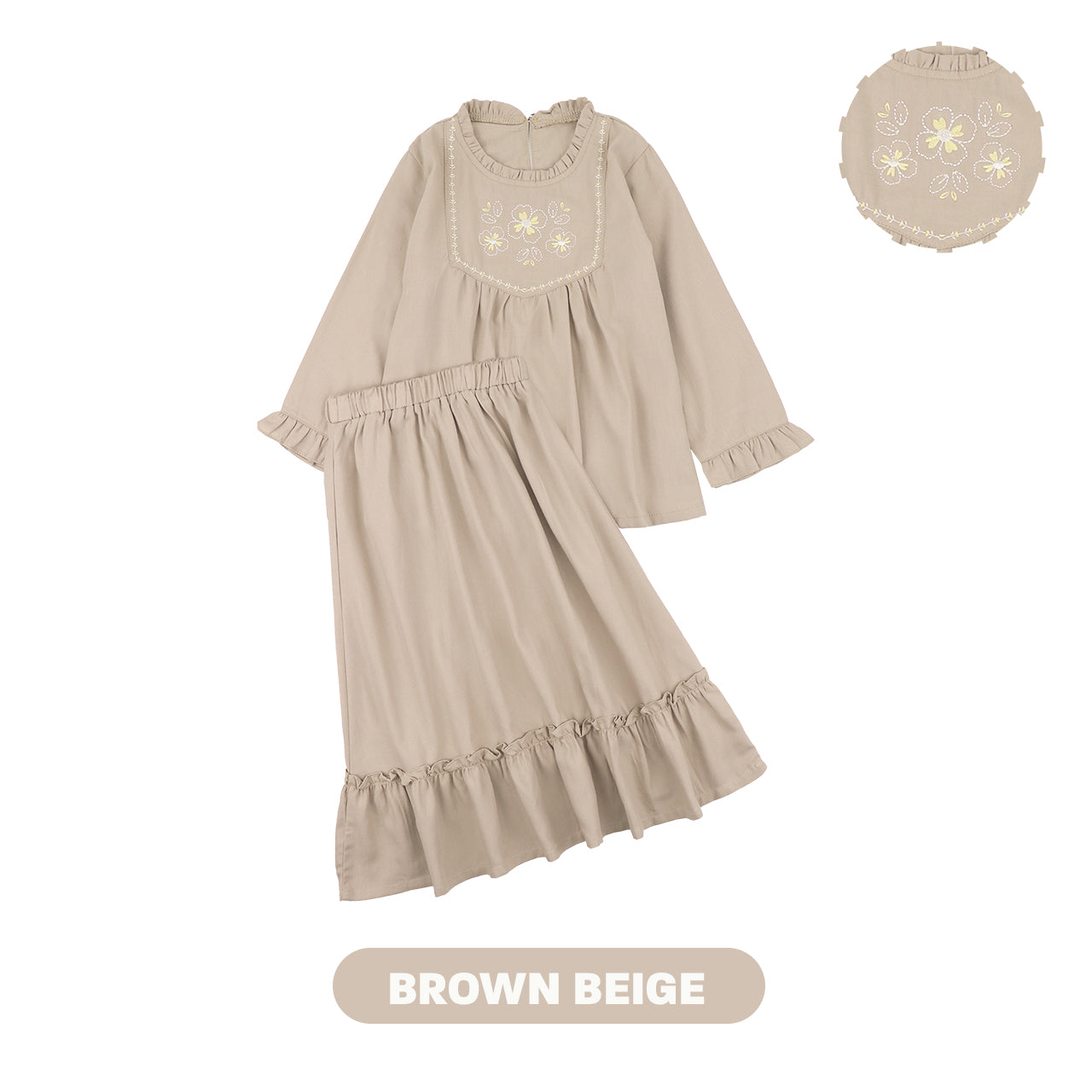 Mooi Setelan Anak Perempuan Raya Collection Hamnah Tunik Set