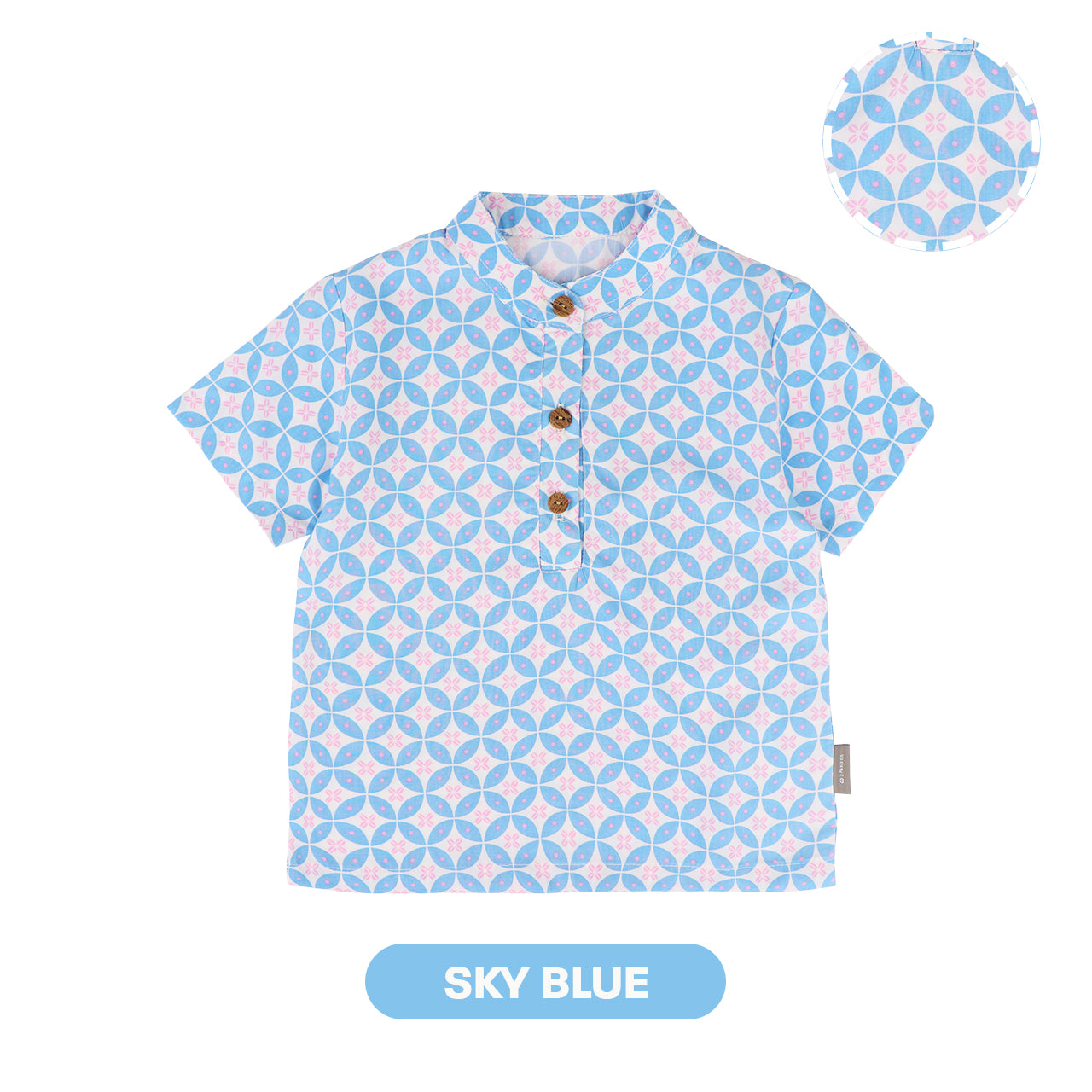 Mooi Atasan Batik Kemeja Anak Laki-Laki Kanaka Batik Shirt