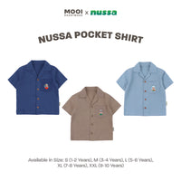 Mooi x Nussa Kemeja Anak Laki-Laki Nussa Pocket Shirt