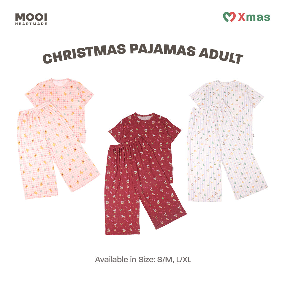 Mooi Piyama Dewasa Setelan Tencel Christmas Collection Christmas Pajamas Adult