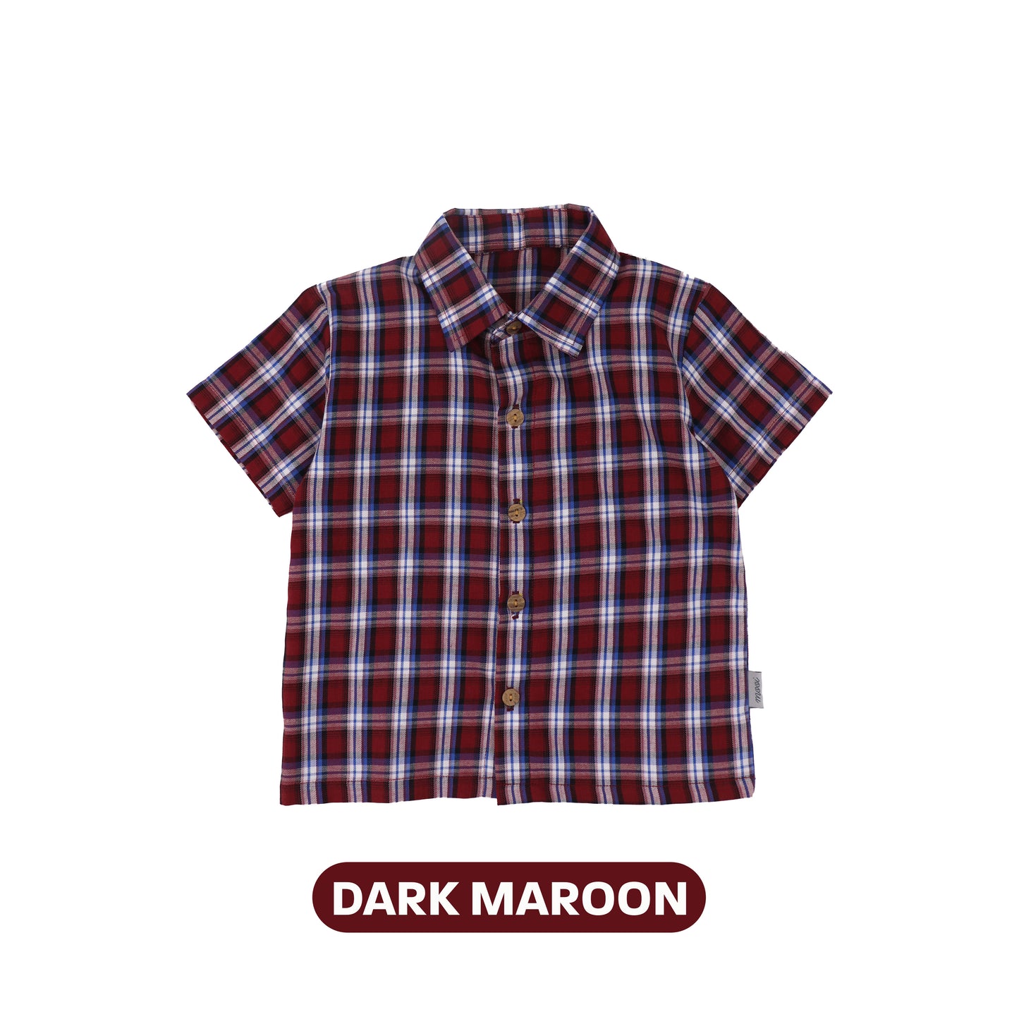 Mooi Kemeja Anak Laki-laki Kemeja Katun Motif Ethan Shirt