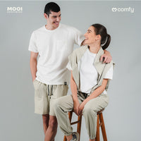 Mooi Kaos Dewasa Unisex Laki Laki Perempuan Kantong Comfy T-Shirt Pocket Adult Cowok Cewek