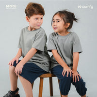 Mooi Kaos Anak Unisex Laki Laki Perempuan Comfy T-Shirt Basic Kids