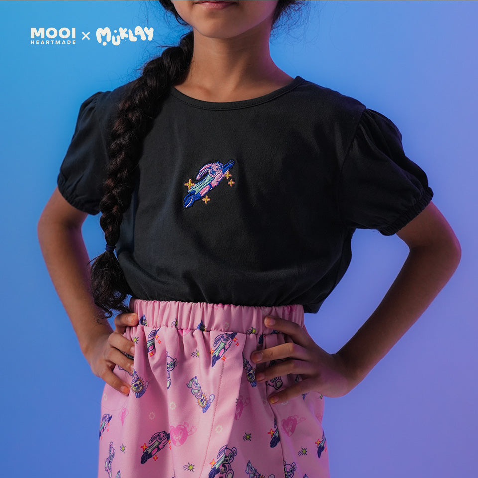 Mooi X Muklay Setelan Anak Perempuan Alena Skort Set