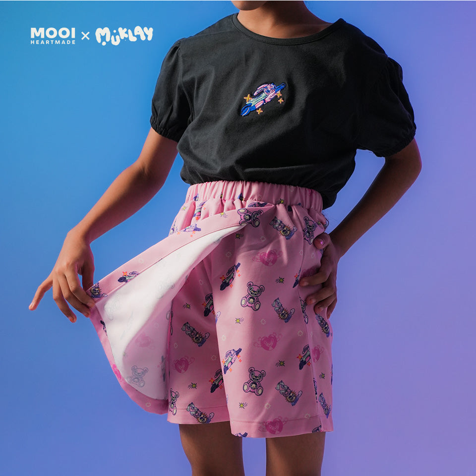 Mooi X Muklay Setelan Anak Perempuan Alena Skort Set