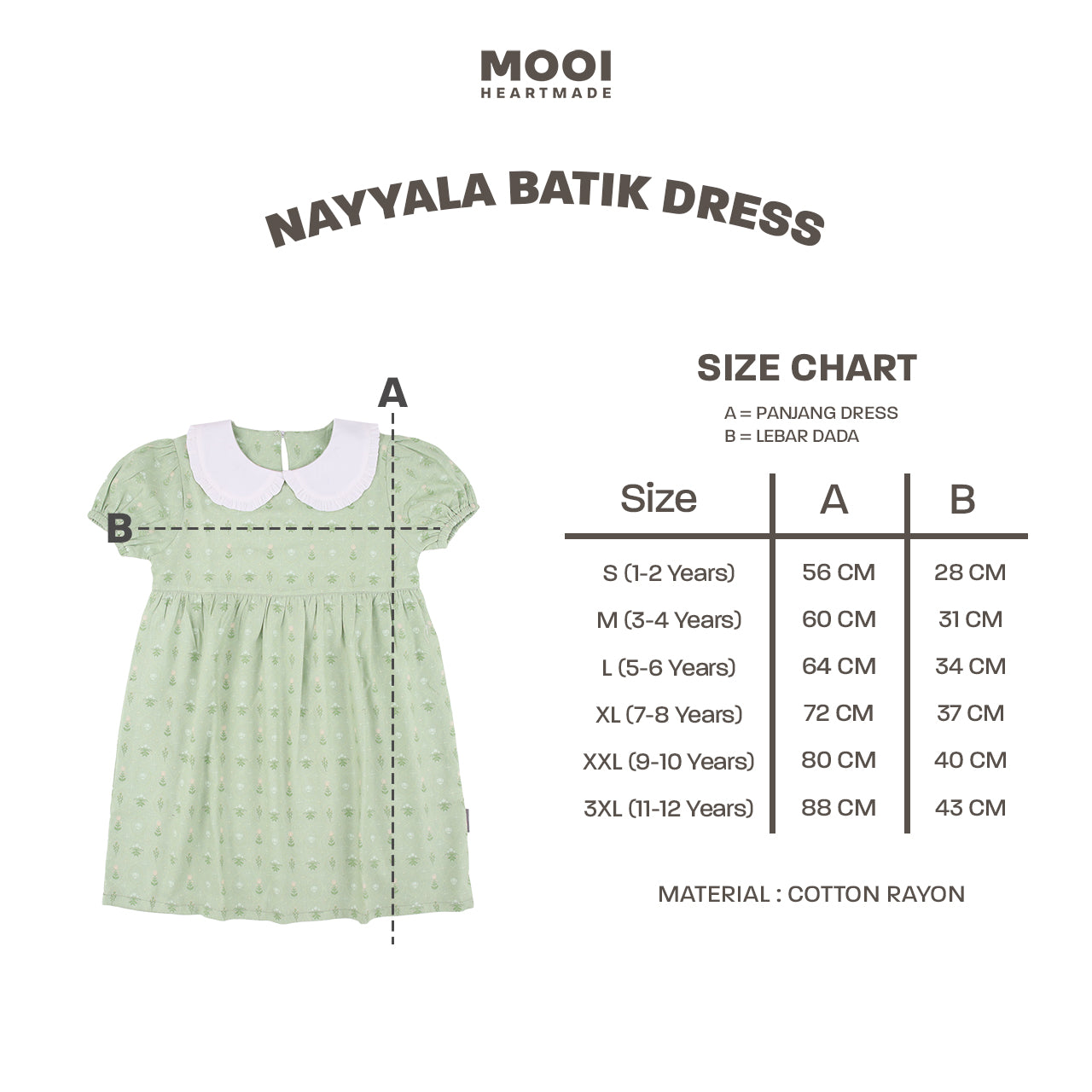 Mooi Dress Anak Perempuan Nayyala Batik Dress