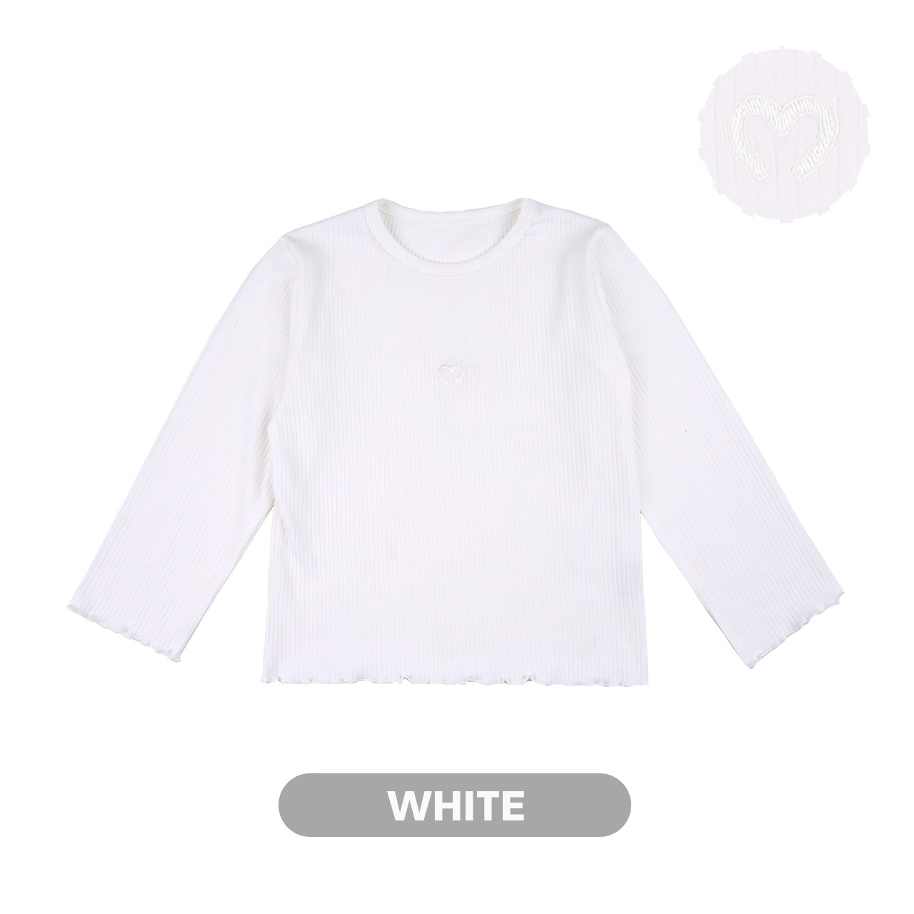 Mooi Atasan Lengan Panjang Anak Perempuan Comfy Rib Basic Long Sleeve Top
