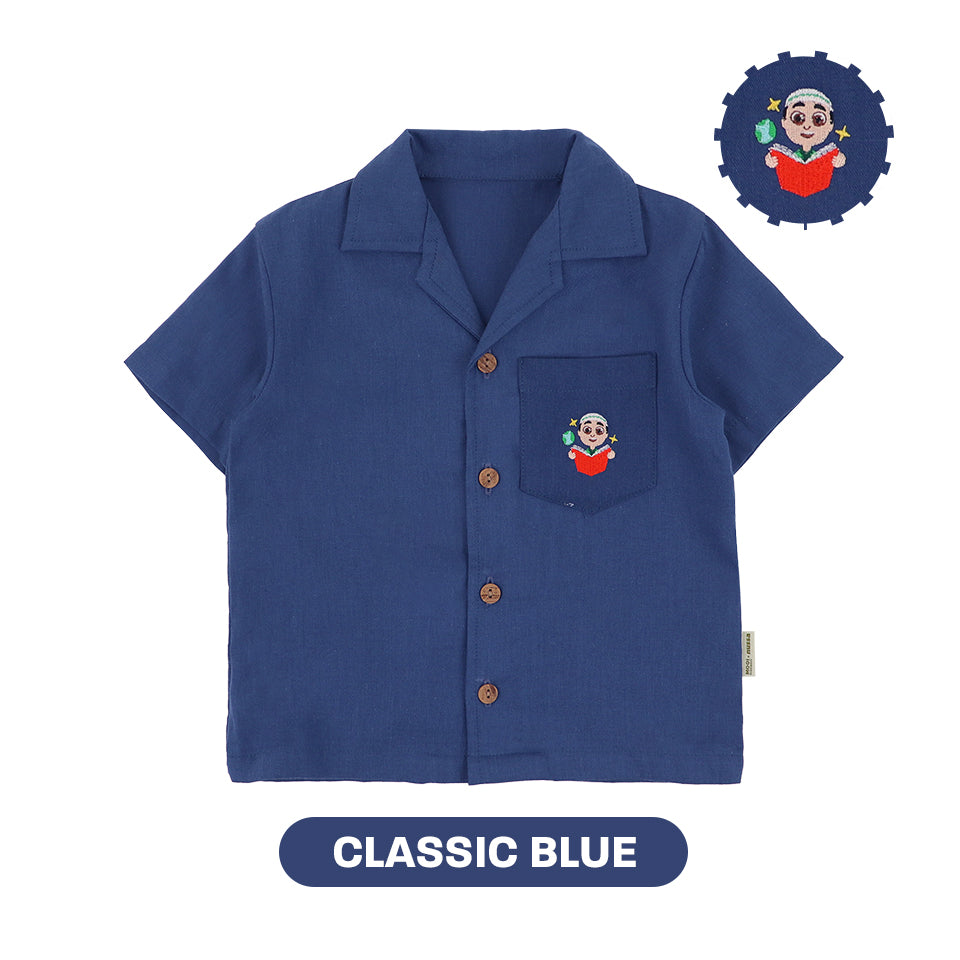 Mooi x Nussa Kemeja Anak Laki-Laki Nussa Pocket Shirt