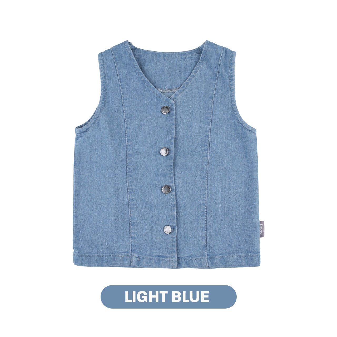 Mooi Atasan Anak Perempuan Viola Denim Top