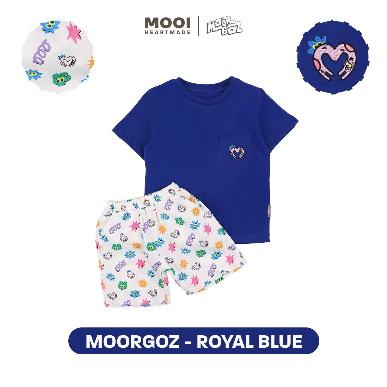 Mooi Artventure x Illustrator Pocket Tee Set Setelan Anak